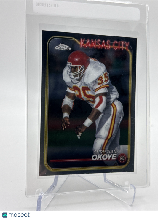2024 Topps Chrome Christian Okoye Football Card #96 Mint FREE SHIPPING