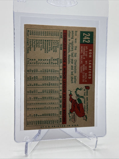 1959 Topps Ron Samford Baseball Card #242 NM Quality FREE SHIPPING
