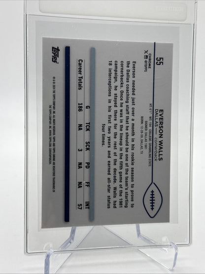 2024 Topps Chrome Everson Walls Football Card #55 Mint FREE SHIPPING