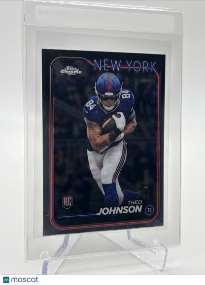 2024 Topps Chrome Theo Johnson Rookie Football Card #257 Mint FREE SHIPPING