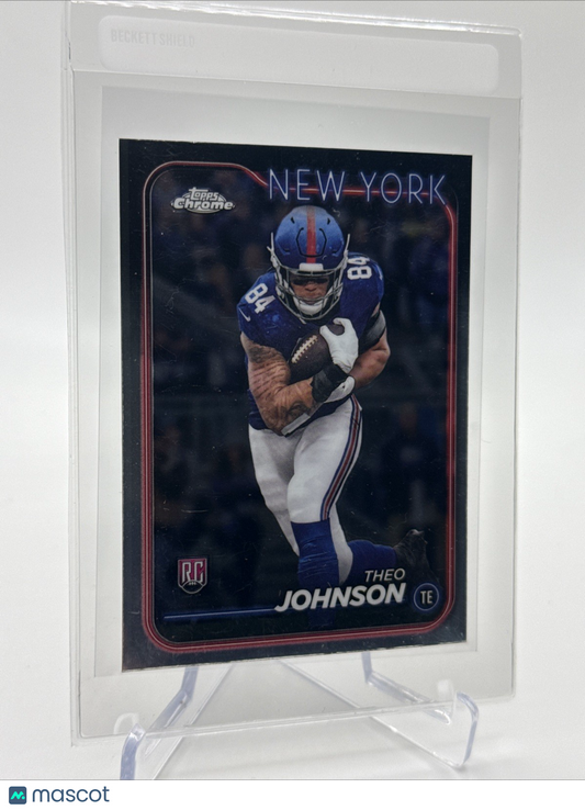2024 Topps Chrome Theo Johnson Rookie Football Card #257 Mint FREE SHIPPING