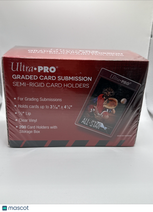 Ultra Pro Graded Card Submission Semi-Rigid Holders BOX of 200 USPS GROUND
