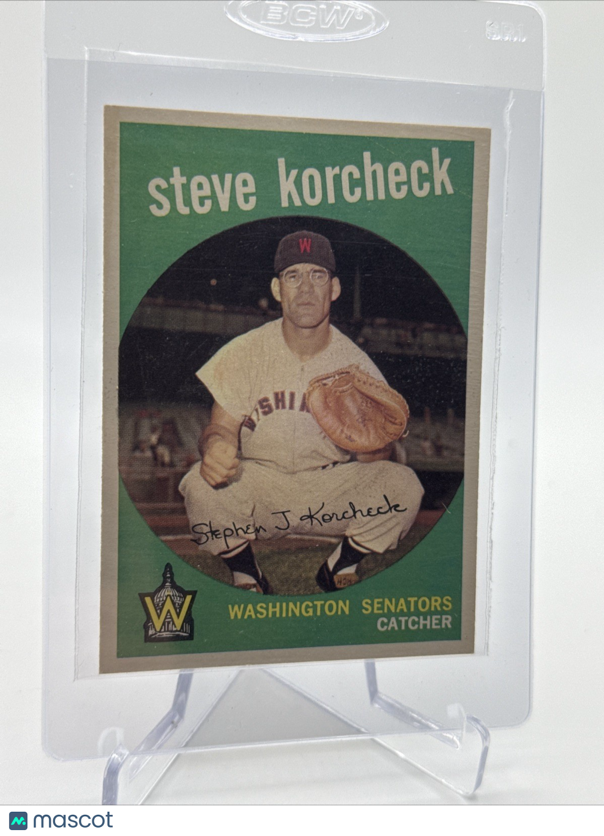 1959 Topps Steve Korcheck Baseball Card #284 NM Quality FREE SHIPPING