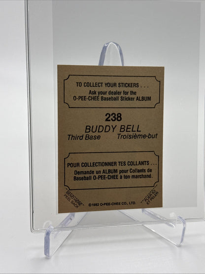 1982 O-Pee-Chee Stickers Buddy Bell Baseball Card #238 NM-MT FREE SHIPPING