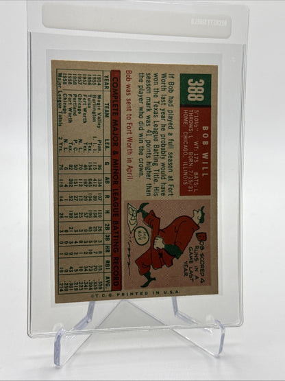 1959 Topps Bob Will Baseball Card #388 NM Quality FREE SHIPPING