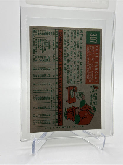 1959 Topps Curt Barclay Baseball Card #307 NM Quality FREE SHIPPING