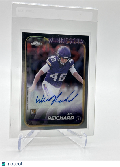 2024 Topps Chrome Auto Variation Will Reichard RC #RA-WRE Mint FREE SHIPPING