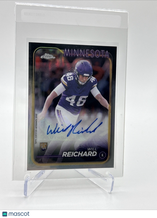 2024 Topps Chrome Auto Variation Will Reichard RC #RA-WRE Mint FREE SHIPPING
