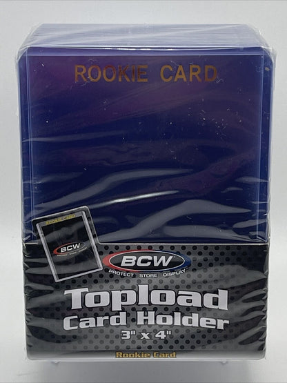 BCW 3X4 GOLD ROOKIE Toploaders 35pt 40 Packs of 25 Toploaders, 1000 Total