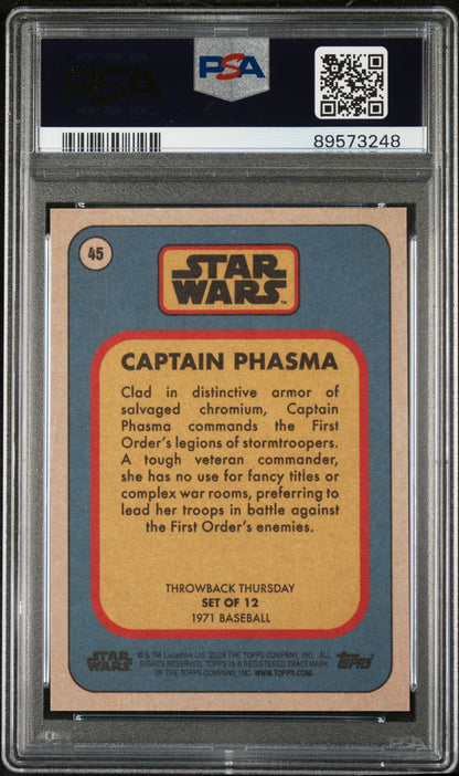 2023 Topps Star Wars Throwback Thursday Captain Phasma #45 PSA 9
