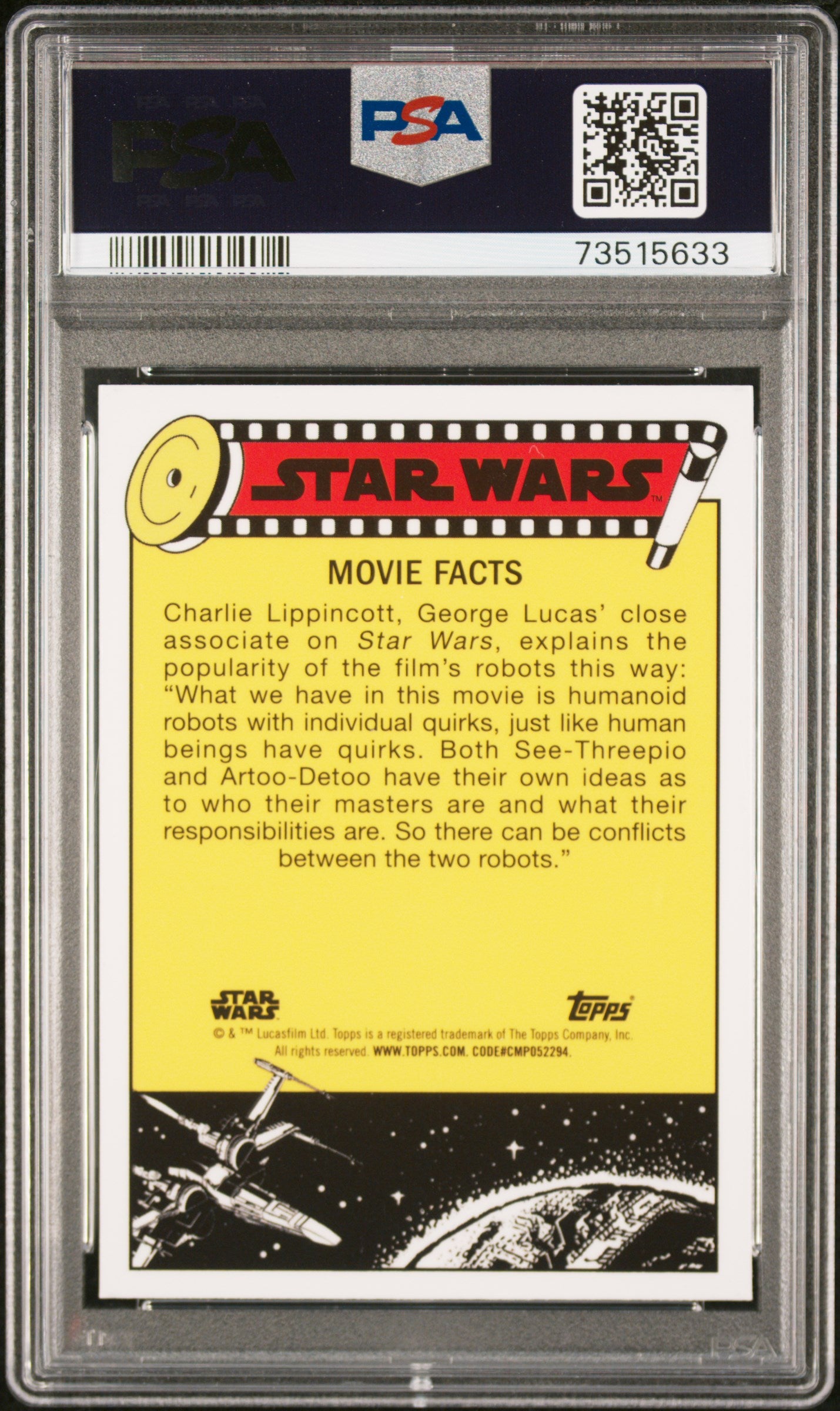 2022 Topps Chrome Sapphire Edition Star Wars Rwrd Victors Receive #54 PSA 9