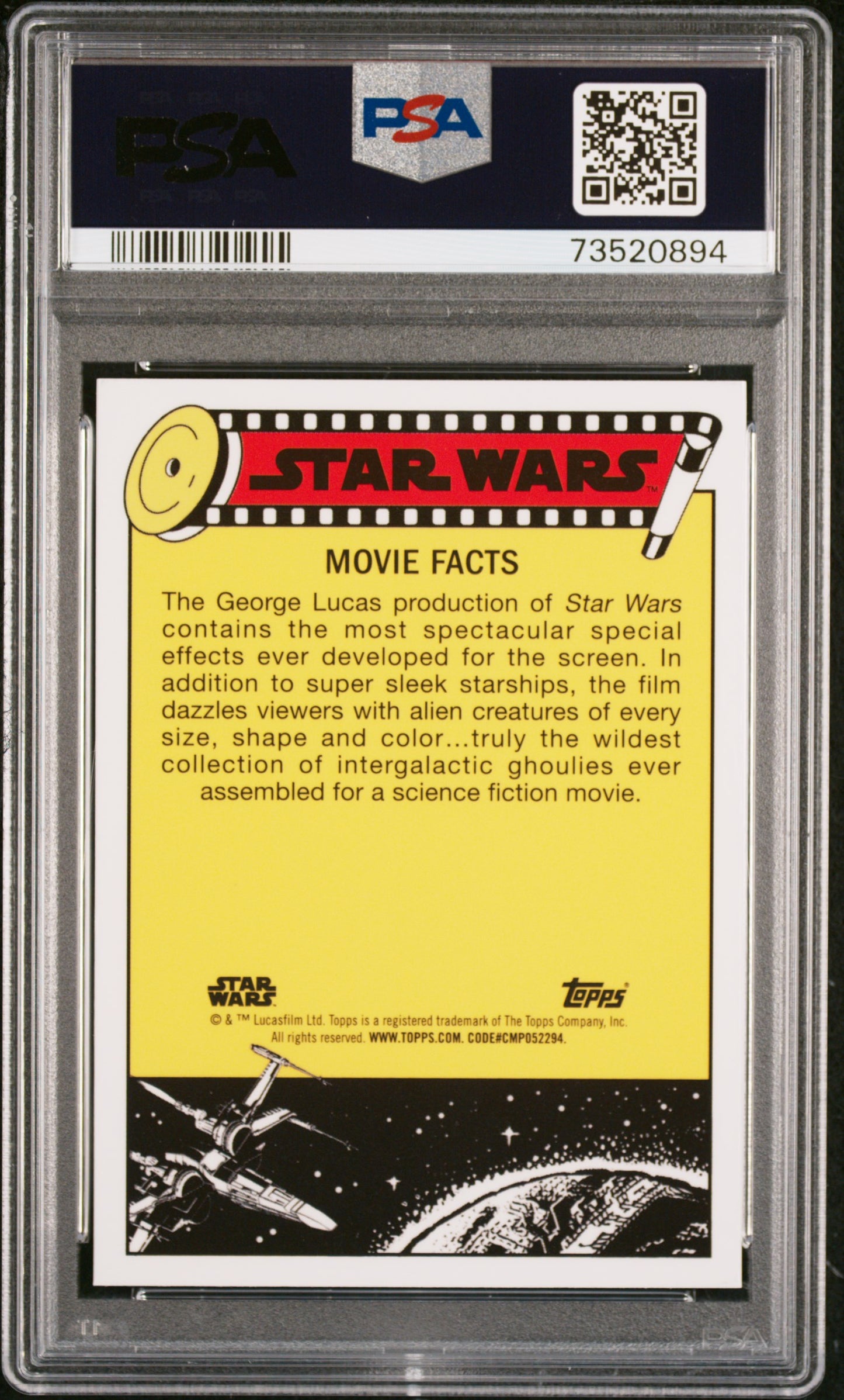 2022 Topps Chrome Sapphire Edition Star Wars Refuse Room Han Luke #38 PSA 9