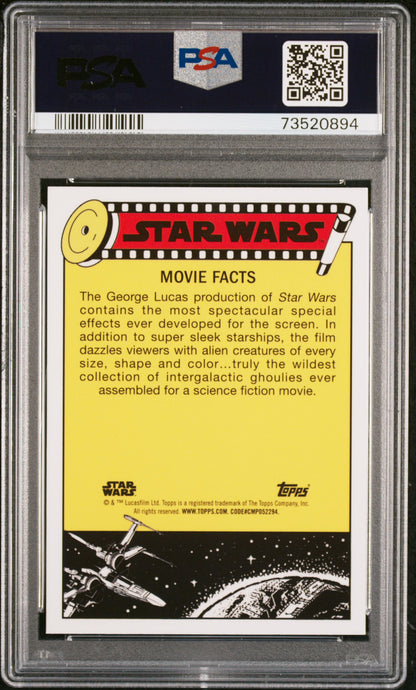 2022 Topps Chrome Sapphire Edition Star Wars Refuse Room Han Luke #38 PSA 9