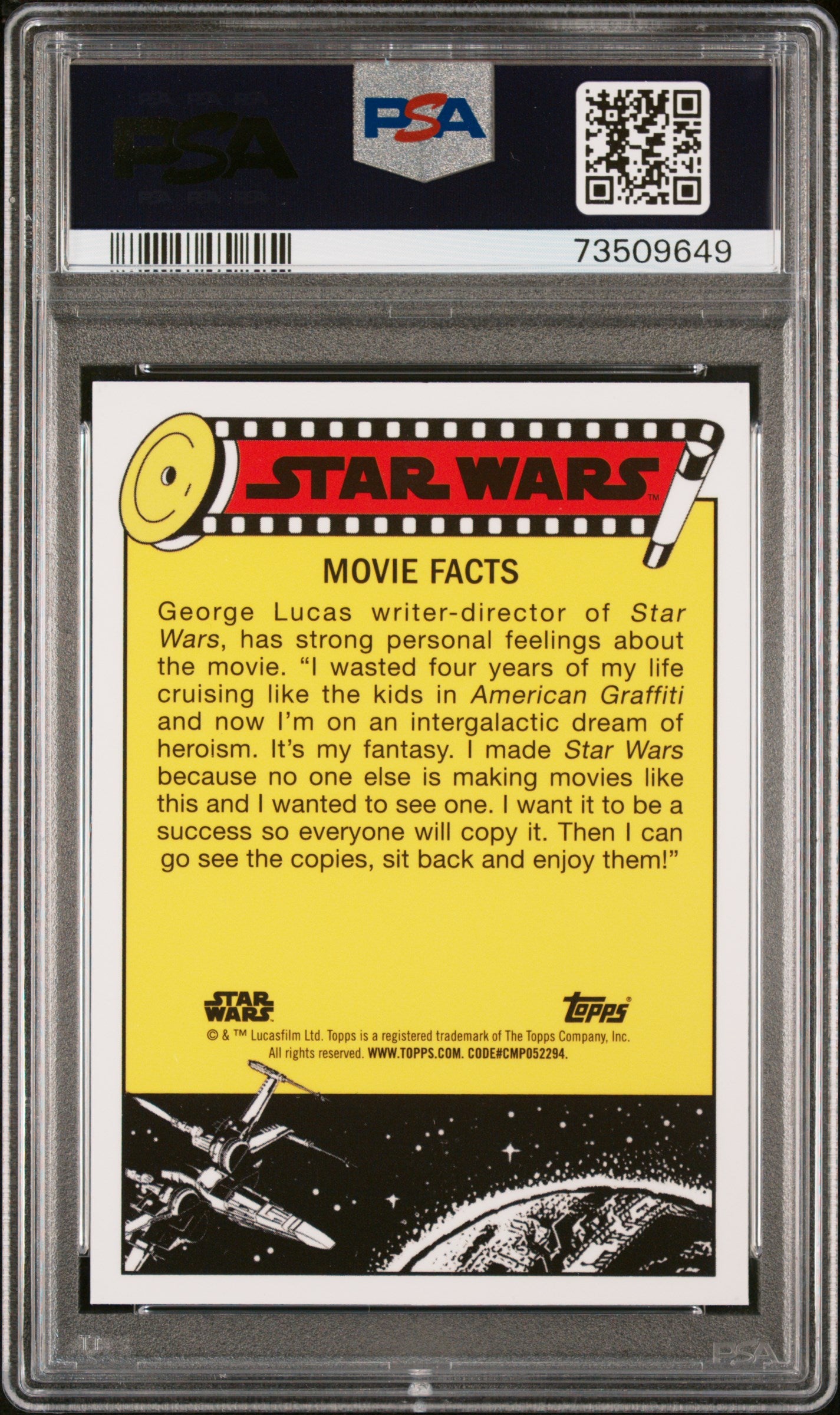 2022 Topps Chrome Sapphire Edition Star Wars A Quizzical Threepio! #126 PSA 9