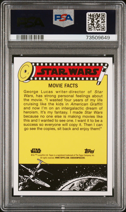 2022 Topps Chrome Sapphire Edition Star Wars A Quizzical Threepio! #126 PSA 9