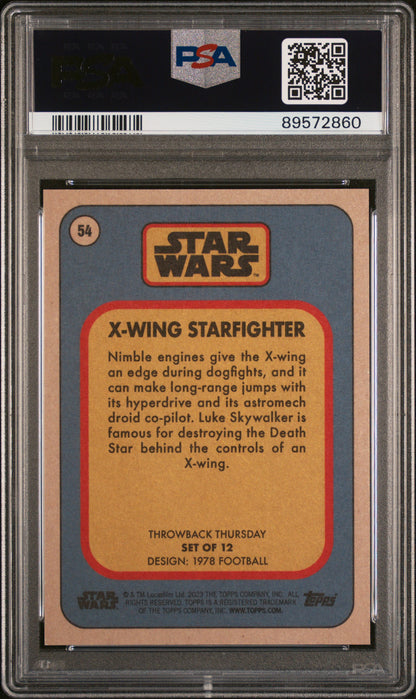 2023 Topps Star Wars Throwback Thursday X-Wing Starfighter #54 PSA 10