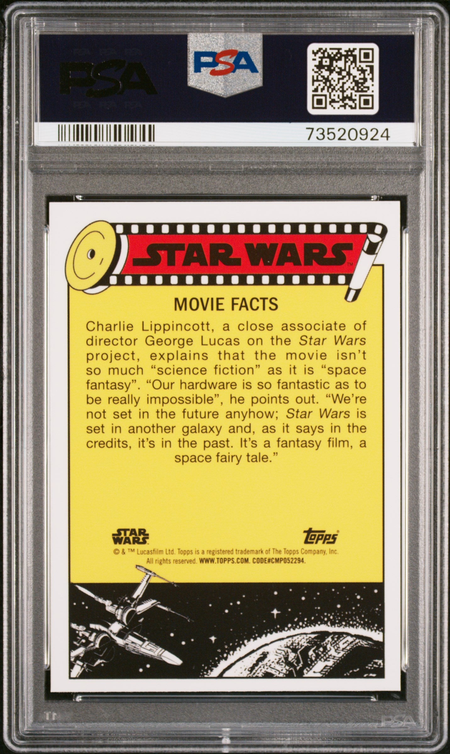 2022 Topps Chrome Sapphire Edition Star Wars CSM SWG. Acs Luke Prps #43 PSA 9
