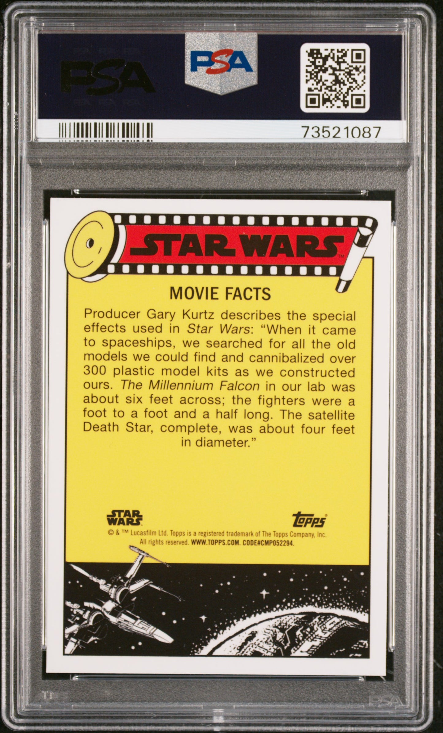 2022 Topps Chrome Sapphire Edition Star Wars Droids Wait For Luke #73 PSA 9