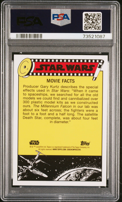 2022 Topps Chrome Sapphire Edition Star Wars Droids Wait For Luke #73 PSA 9