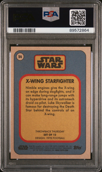 2023 Topps Star Wars Throwback Thursday X-Wing Starfighter #54 PSA 10