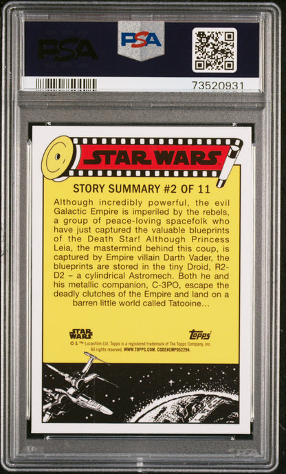 2022 Topps Chrome Sapphire Edition Star Wars Out Chewie Shoot Han #44 PSA 9