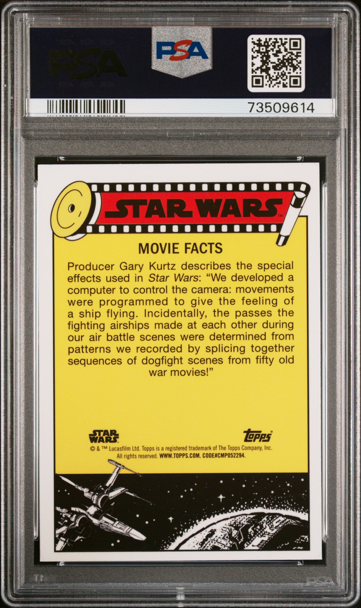 2022 Topps Chrome Sapphire Edition Star Wars Heroism! Honored For #116 PSA 9