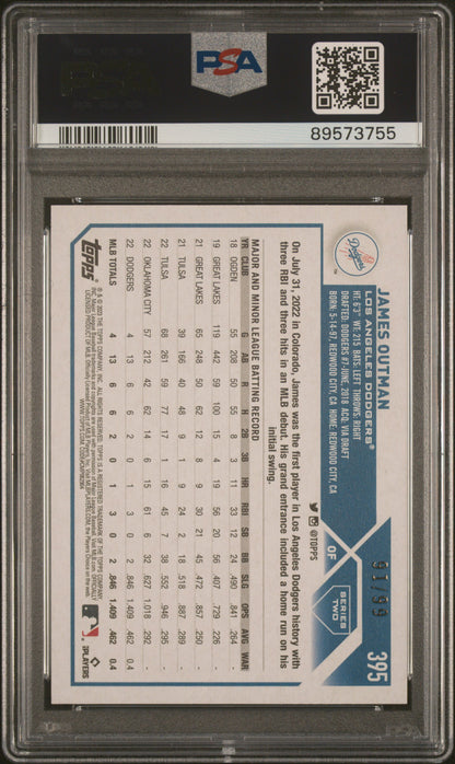 2023 Topps Vintage Stock James Outman Rookie Card #395 PSA 10 89573755