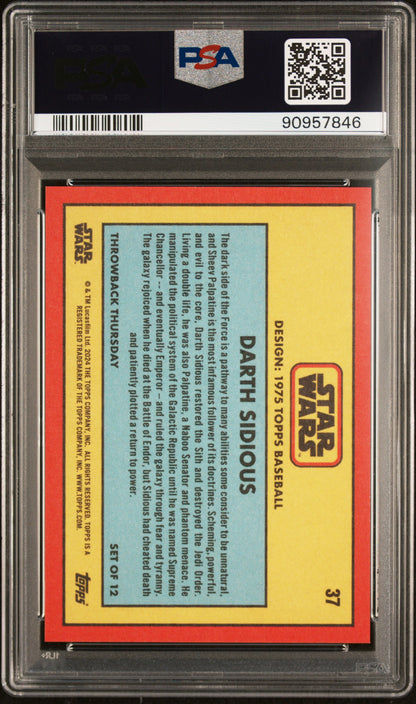 2024 Topps Star Wars Throwback Thursday Darth Sidious #37 PSA 10