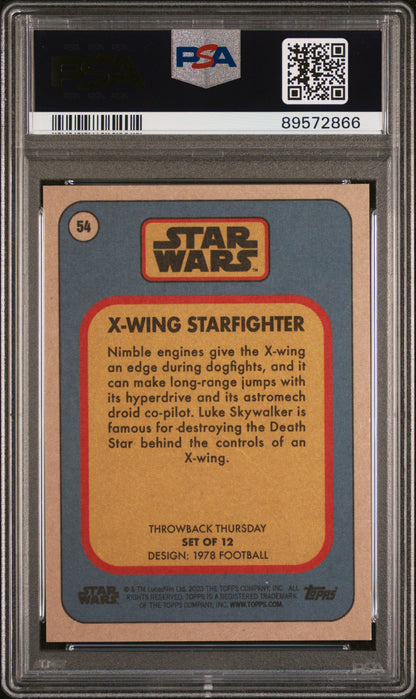 2023 Topps Star Wars Throwback Thursday X-Wing Starfighter #54 PSA 10