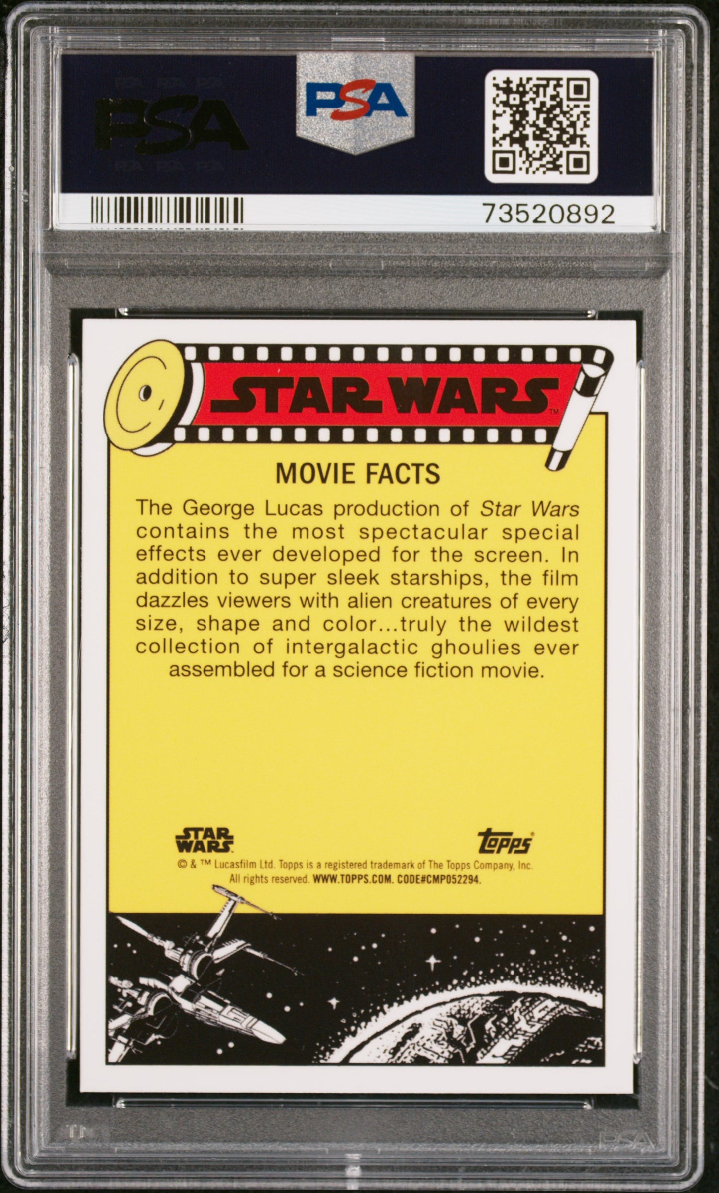 2022 Topps Chrome Sapphire Edition Star Wars Refuse Room Han Luke #38 PSA 9
