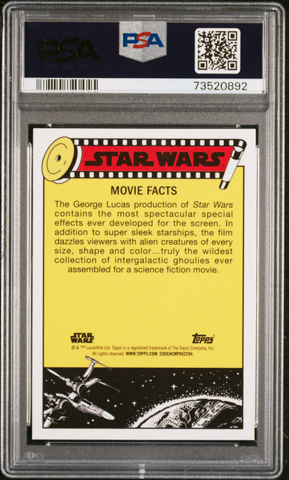2022 Topps Chrome Sapphire Edition Star Wars Refuse Room Han Luke #38 PSA 9