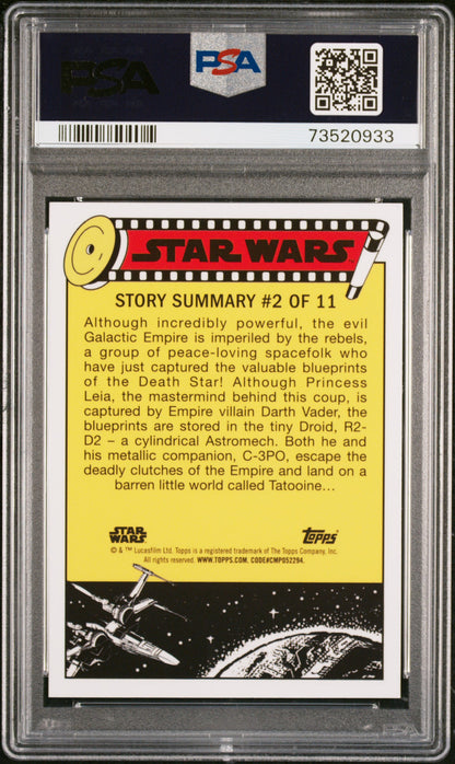 2022 Topps Chrome Sapphire Edition Star Wars Out Chewie Shoot Han #44 PSA 10