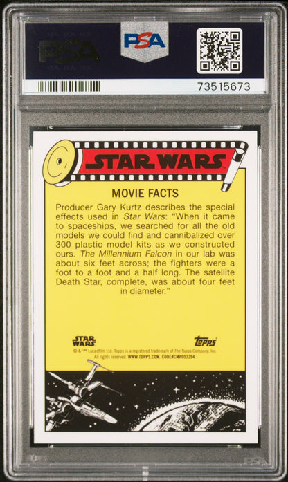 2022 Topps Chrome Sapphire Edition Star Wars Droids Wait For Luke #73 PSA 9