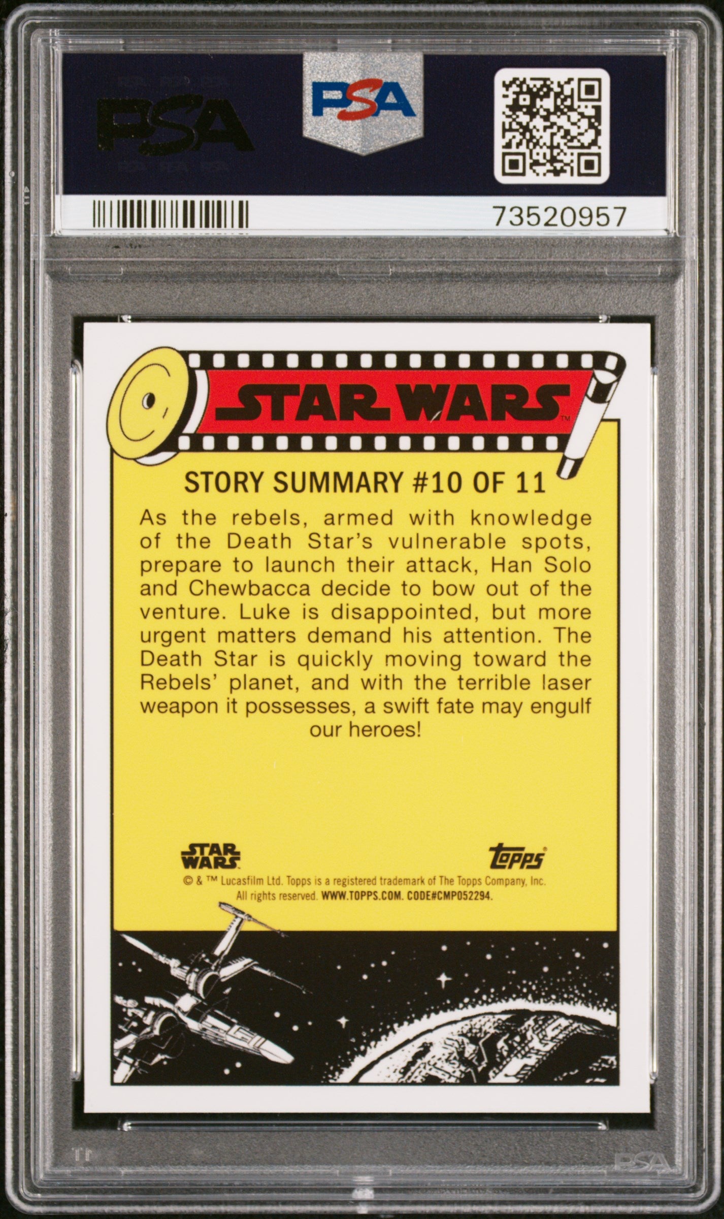 2022 Topps Chrome Sapphire Edition Star Wars Raid Rebels Monitor #49 PSA 10