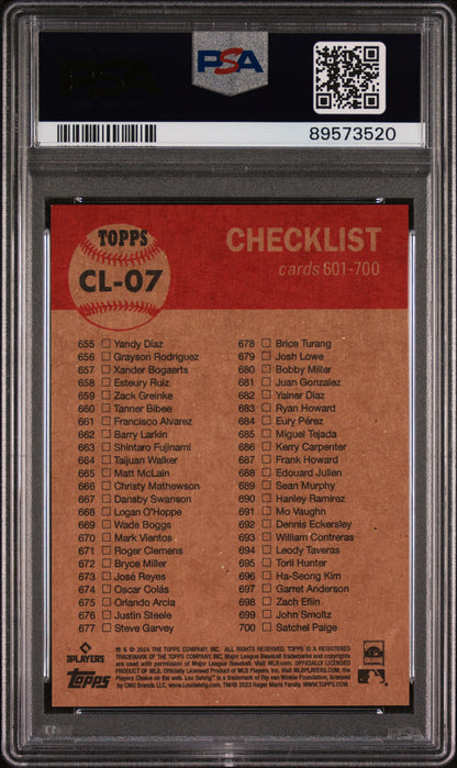 2024 Topps Living Checklist 601-700 #CL-07 PSA 9 89573520