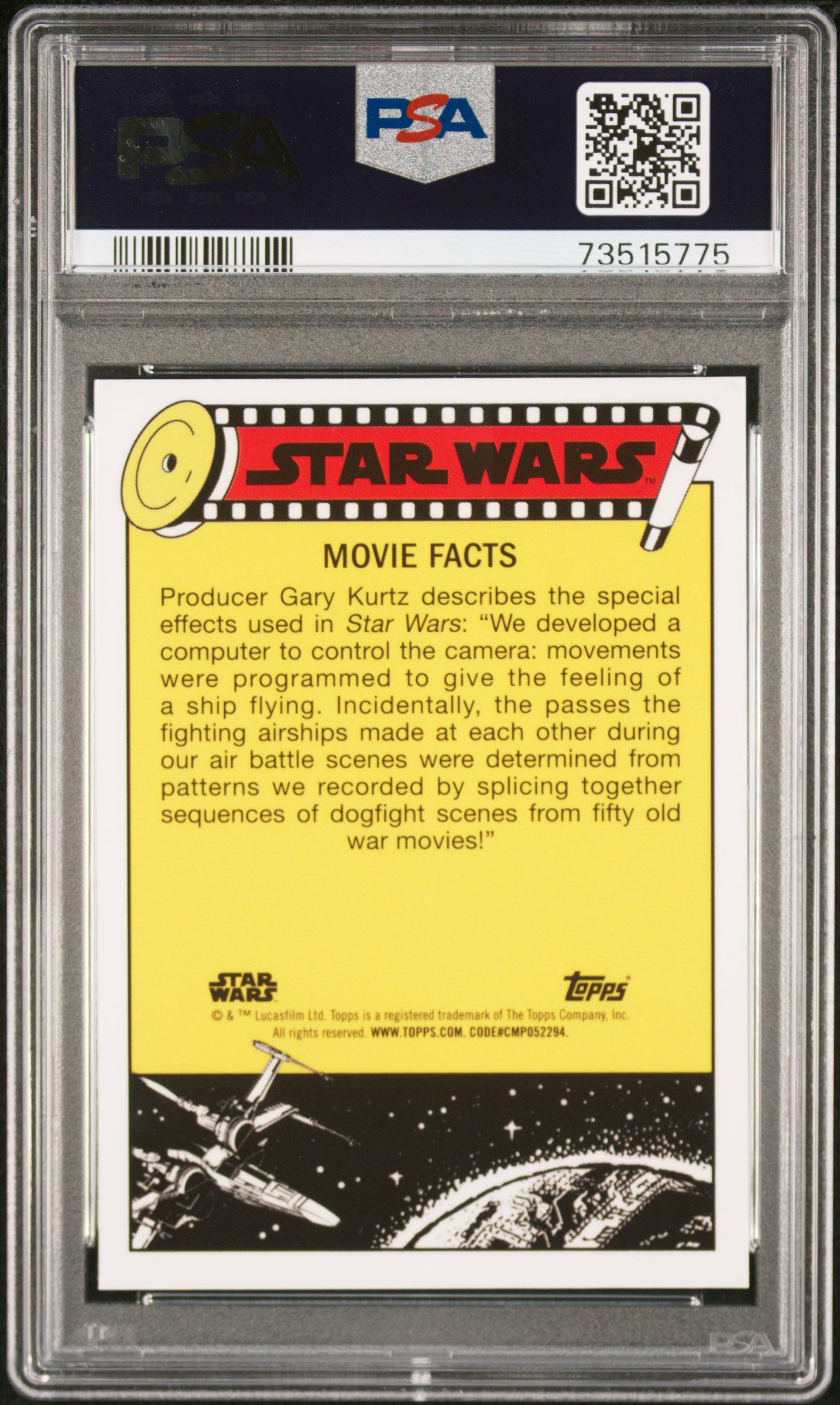 2022 Topps Chrome Sapphire Edition Star Wars Heroism! Honored For #116 PSA 10
