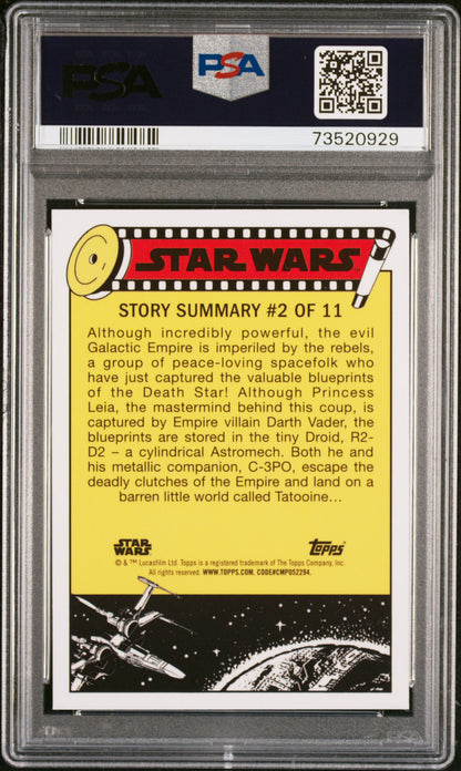 2022 Topps Chrome Sapphire Edition Star Wars Out Chewie Shoot Han #44 PSA 10