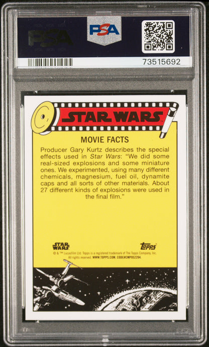 2022 Topps Chrome Sapphire Edition Star Wars Death Star Weapons Of #81 PSA 8