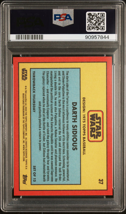 2024 Topps Star Wars Throwback Thursday Darth Sidious #37 PSA 10