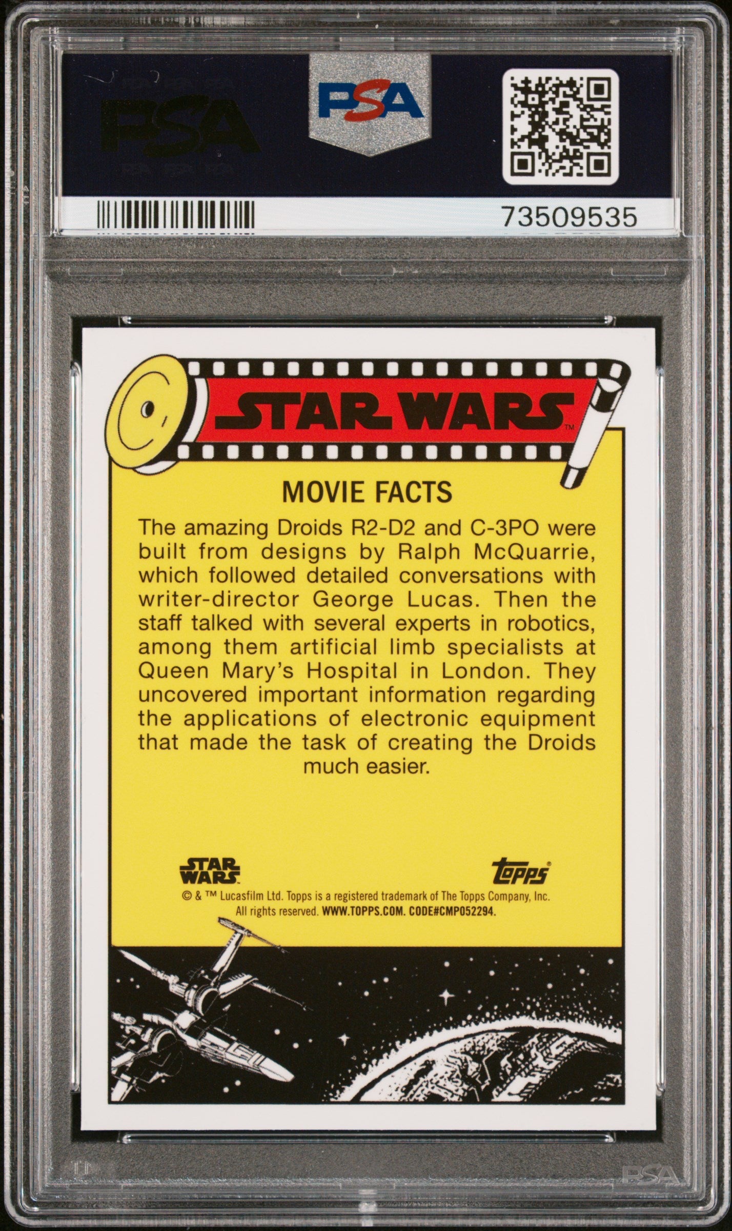 2022 Topps Chrome Sapphire Edition Star Wars See-Threepio #98 PSA 10