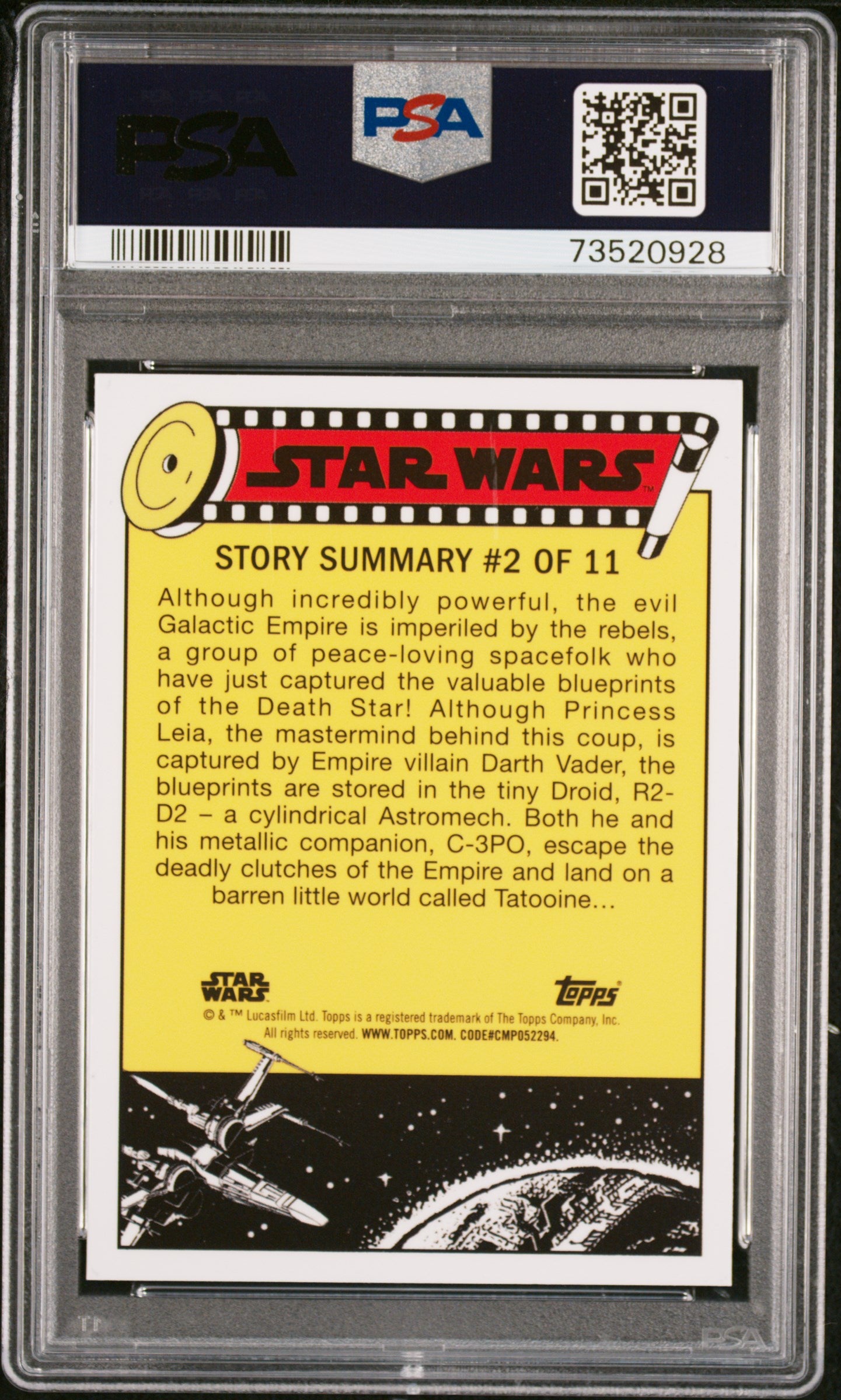 2022 Topps Chrome Sapphire Edition Star Wars Out Chewie Shoot Han #44 PSA 9