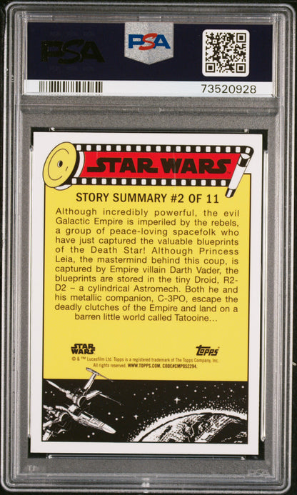 2022 Topps Chrome Sapphire Edition Star Wars Out Chewie Shoot Han #44 PSA 9