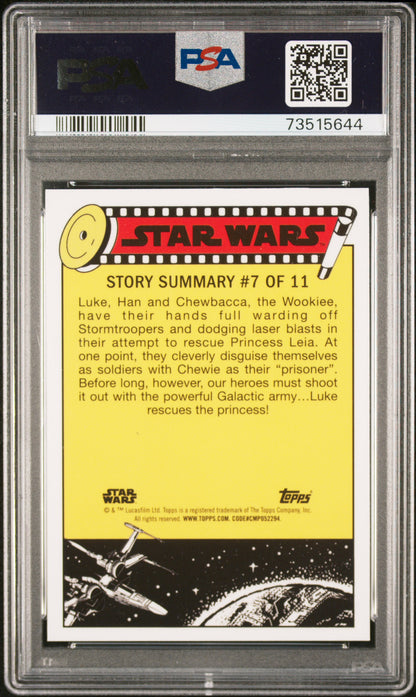 2022 Topps Chrome Sapphire Edition Star Wars Control Room M. Hamill #61 PSA 10