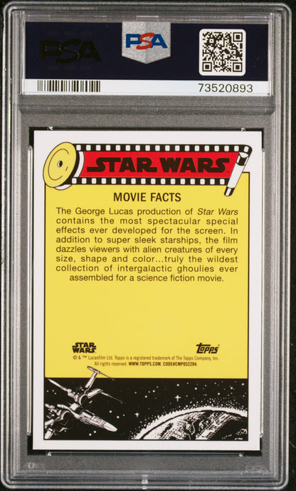 2022 Topps Chrome Sapphire Edition Star Wars Refuse Room Han Luke #38 PSA 7