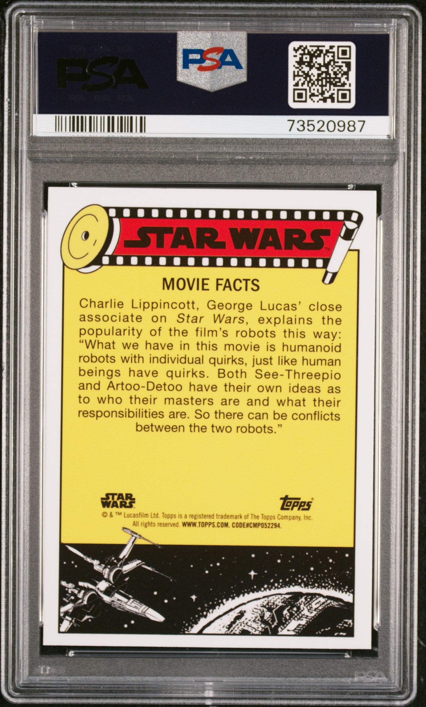 2022 Topps Chrome Sapphire Edition Star Wars Rwrd Victors Receive #54 PSA 8