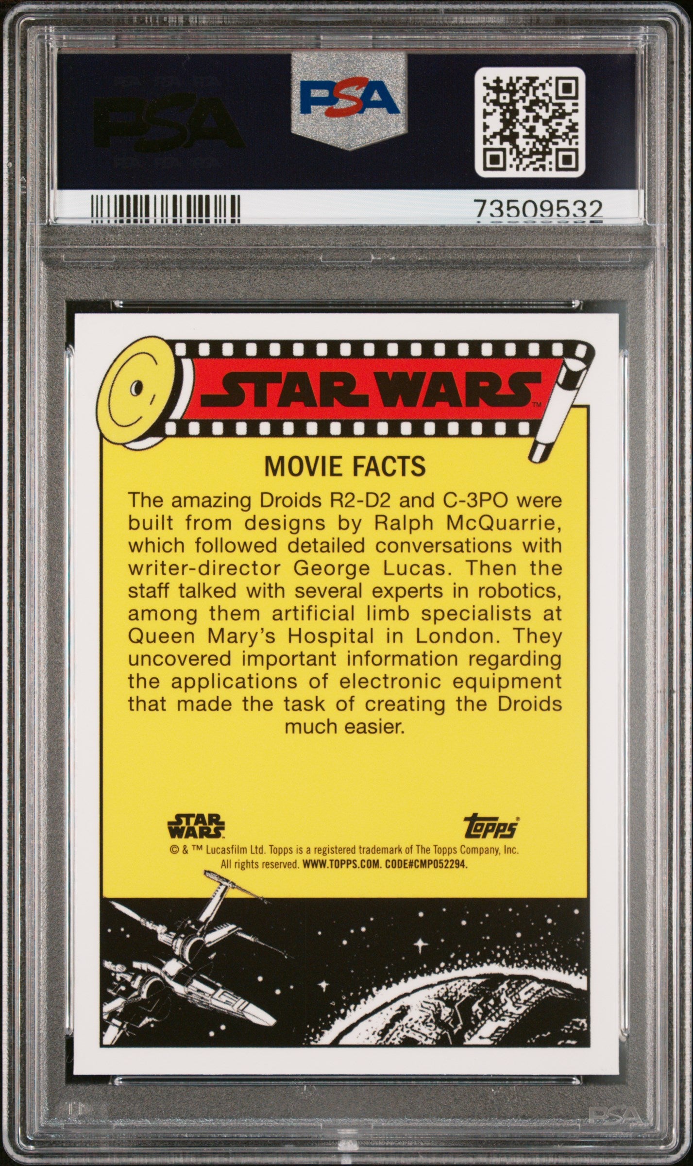 2022 Topps Chrome Sapphire Edition Star Wars See-Threepio #98 PSA 10