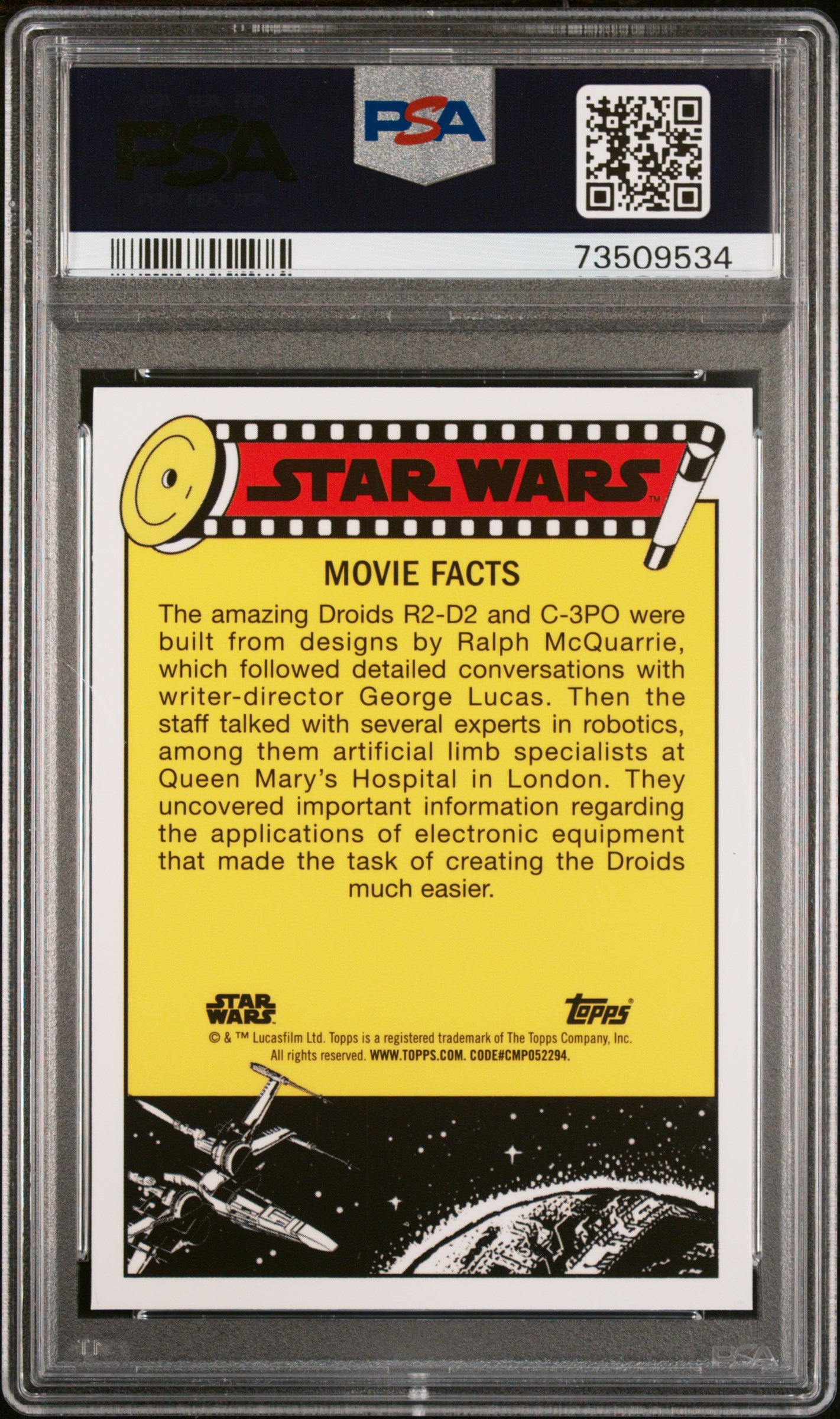 2022 Topps Chrome Sapphire Edition Star Wars See-Threepio #98 PSA 10