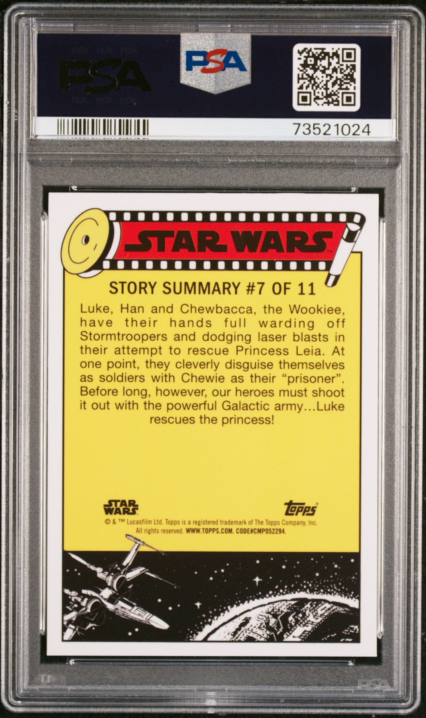 2022 Topps Chrome Sapphire Edition Star Wars Control Room M. Hamill #61 PSA 10
