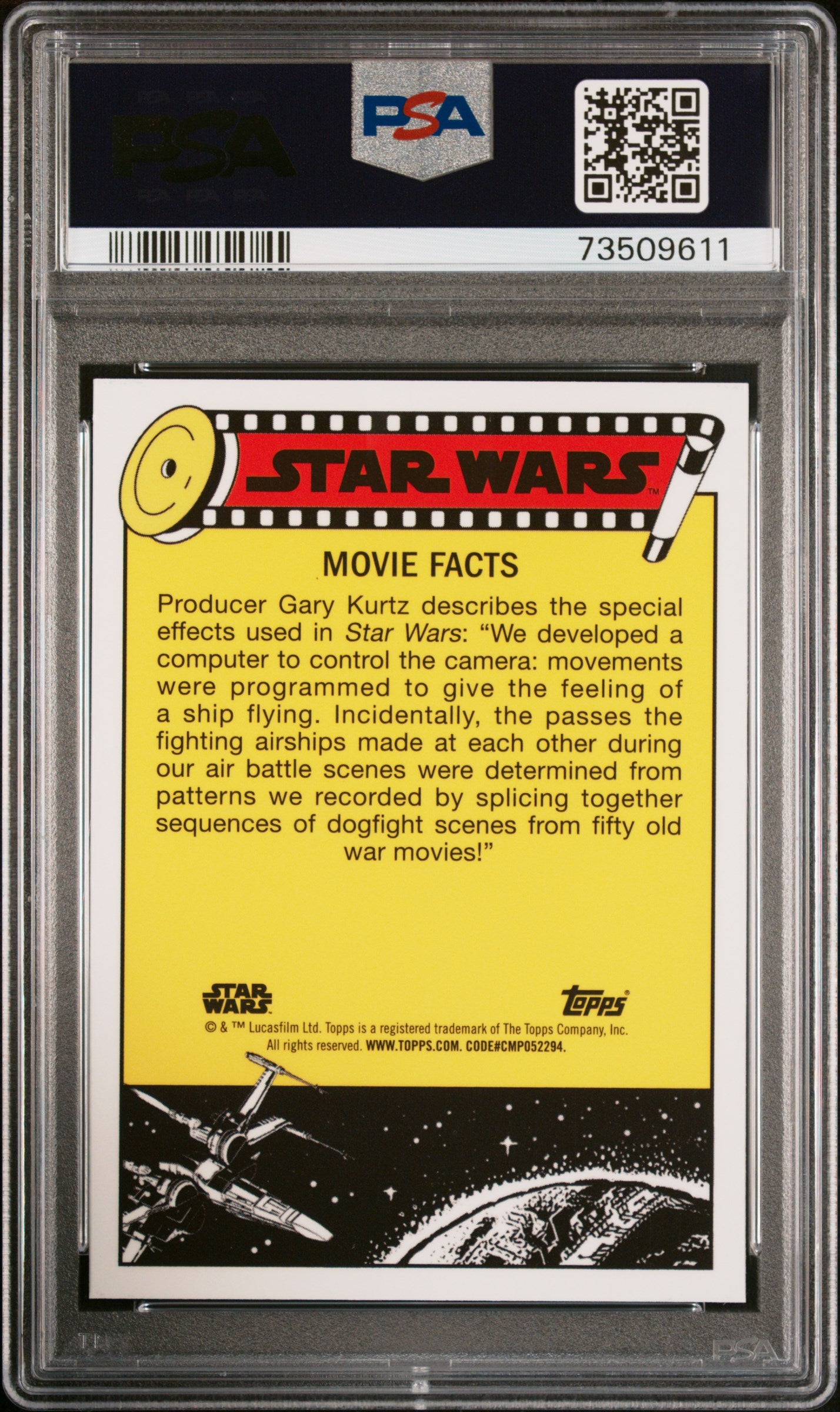 2022 Topps Chrome Sapphire Edition Star Wars Heroism! Honored For #116 PSA 10