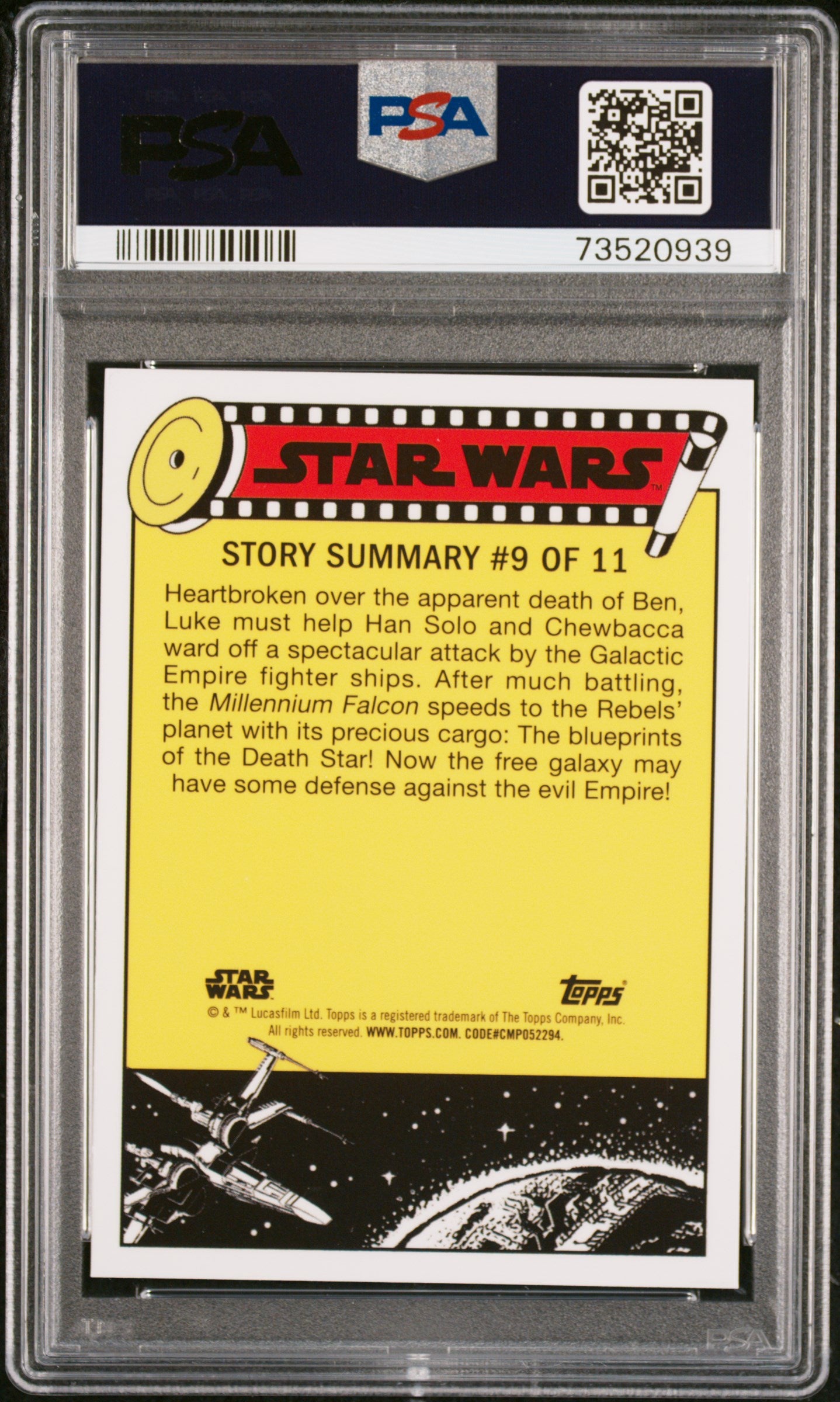 2022 Topps Chrome Sapphire Edition Star Wars Dsprt. Mmnt. For Ben #46 PSA 9